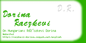 dorina raczkevi business card